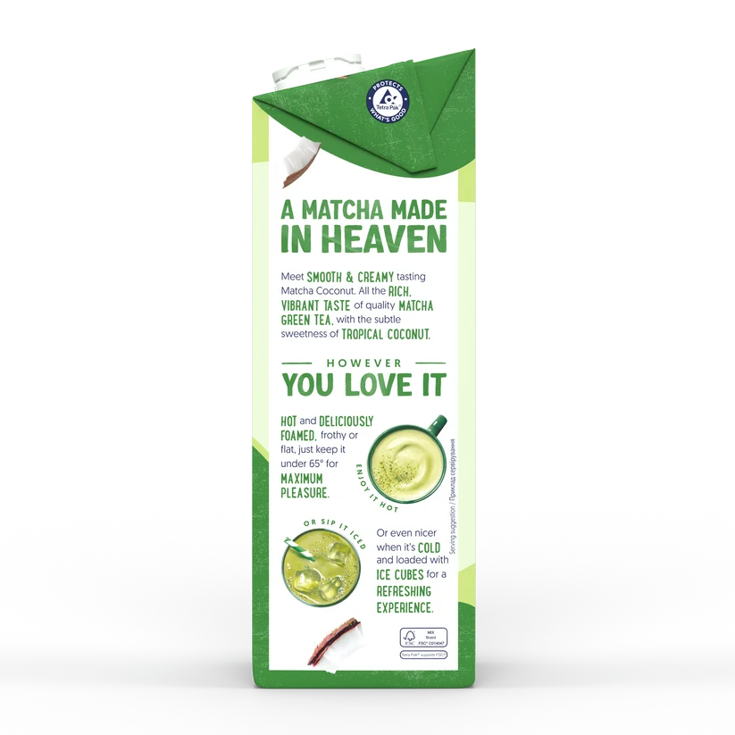 Alpro Matcha Coconut 100% plant-based matcha beverage with coconut 1L X 8 PCS