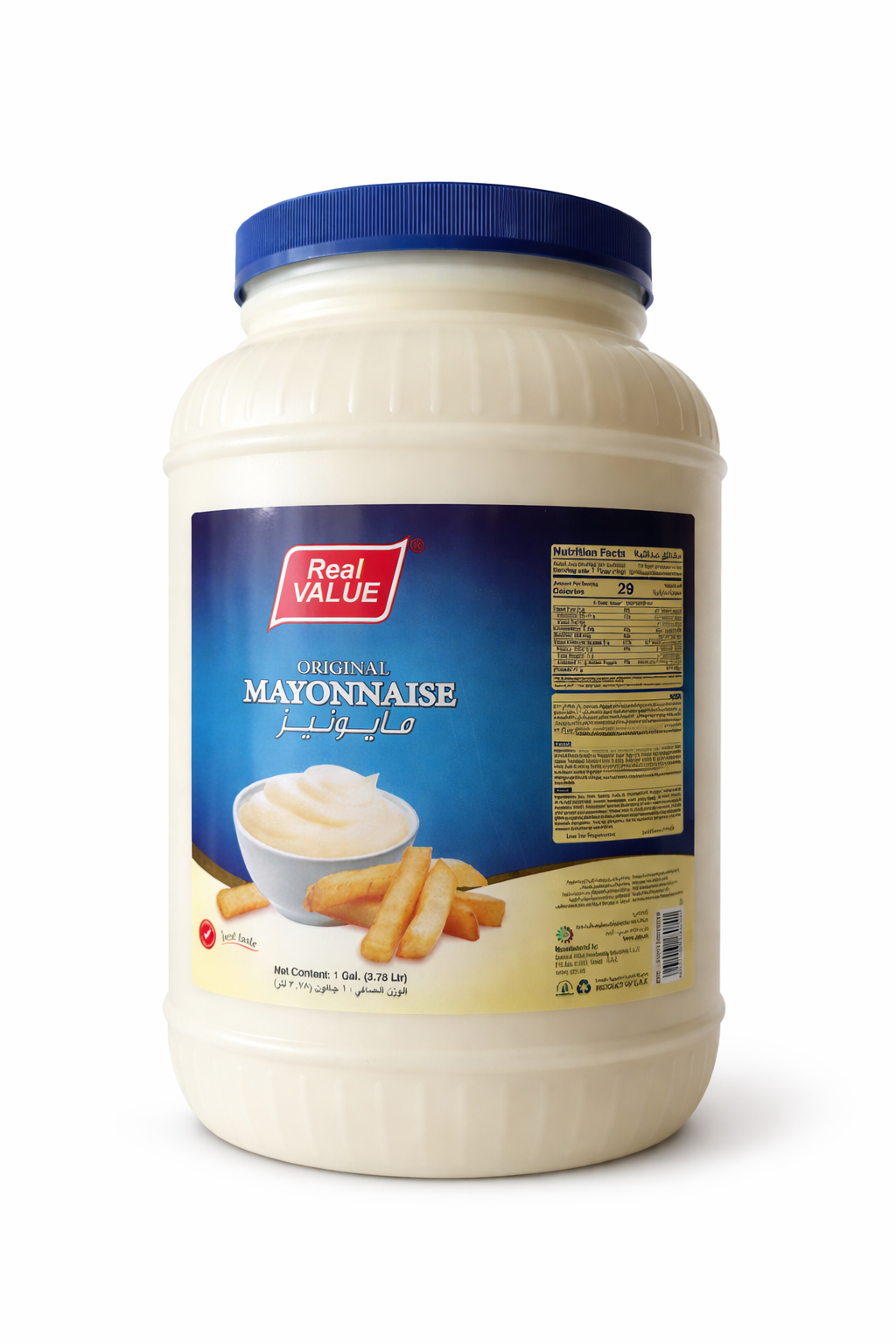 Real Value Original Mayonnaise Foodservice Pack – 1 Gallon 3.78 Ltr x 4pcs