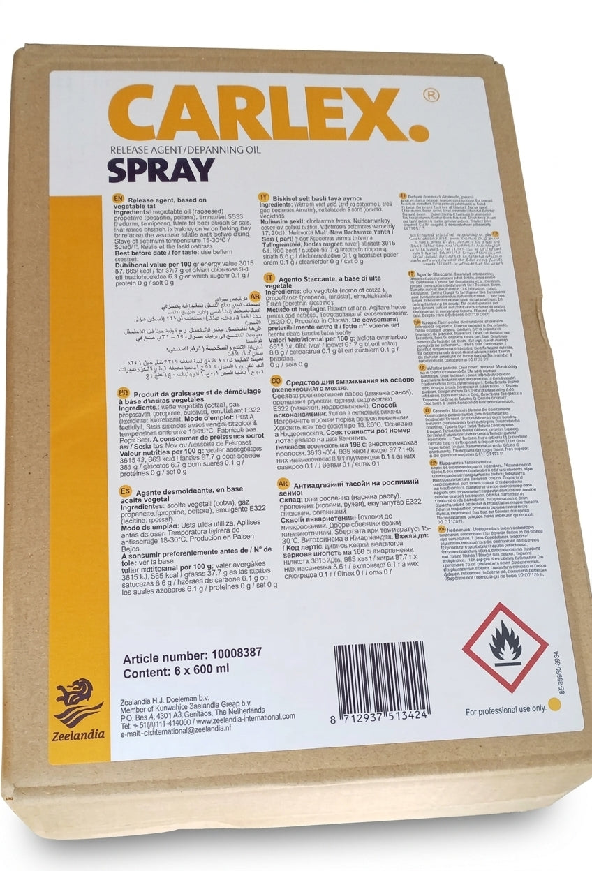 Zeelandia Carlex Pan Coating Spray - Netherland 600ml x 6pcs carton