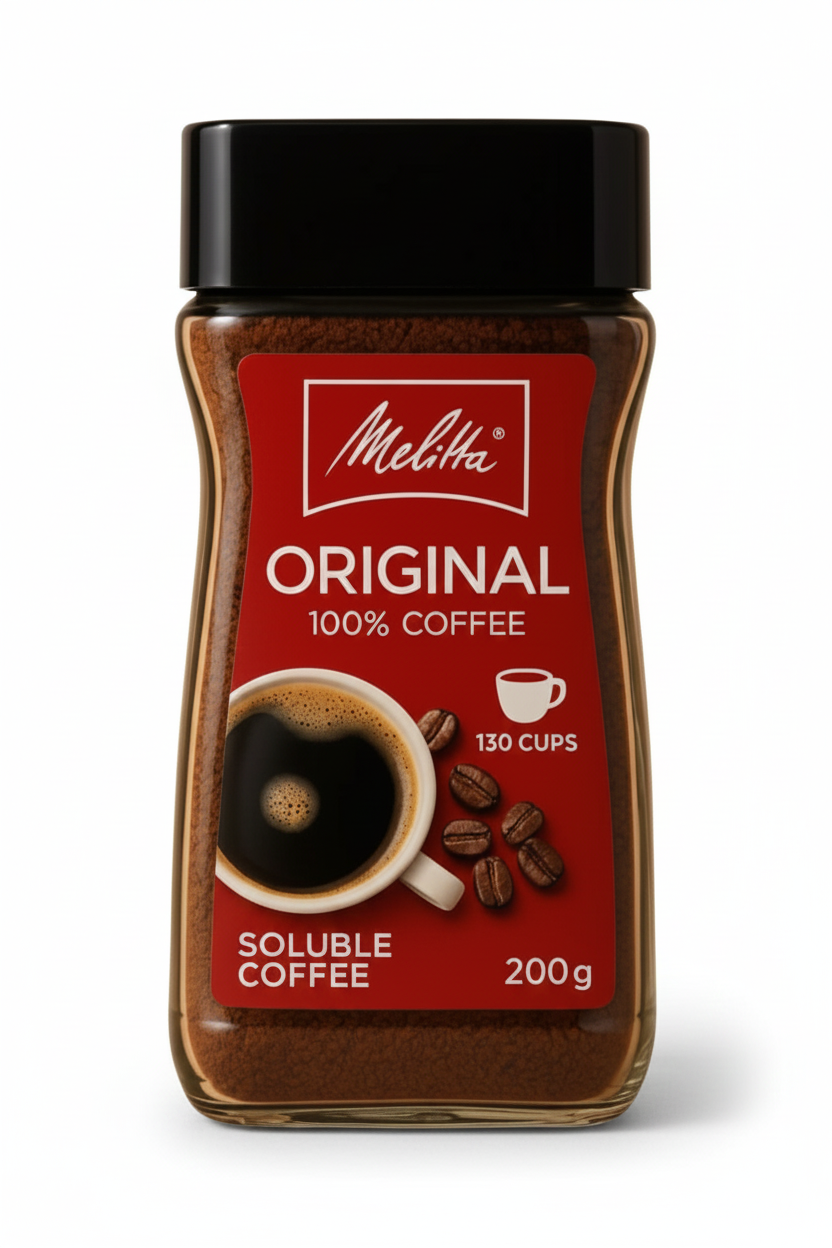 Melitta Coffee Original soluble Coffee 200gm x 6pcs carton