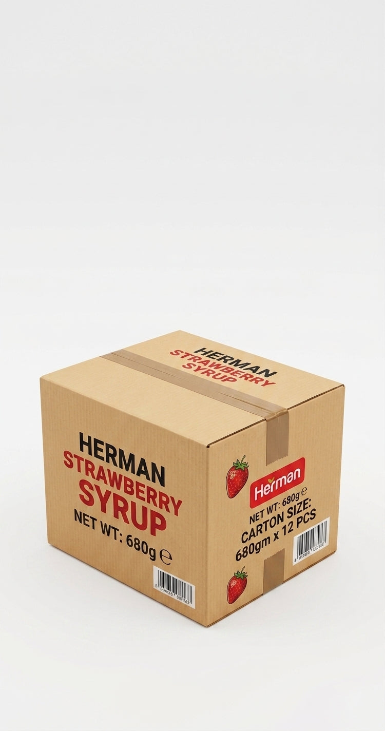 Herman Strawberry Syrup 680g x 12 Pcs Carton