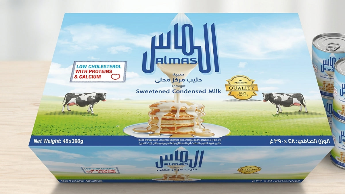 Almas Sweetened Condensed Milk 390G x 48pcs carton