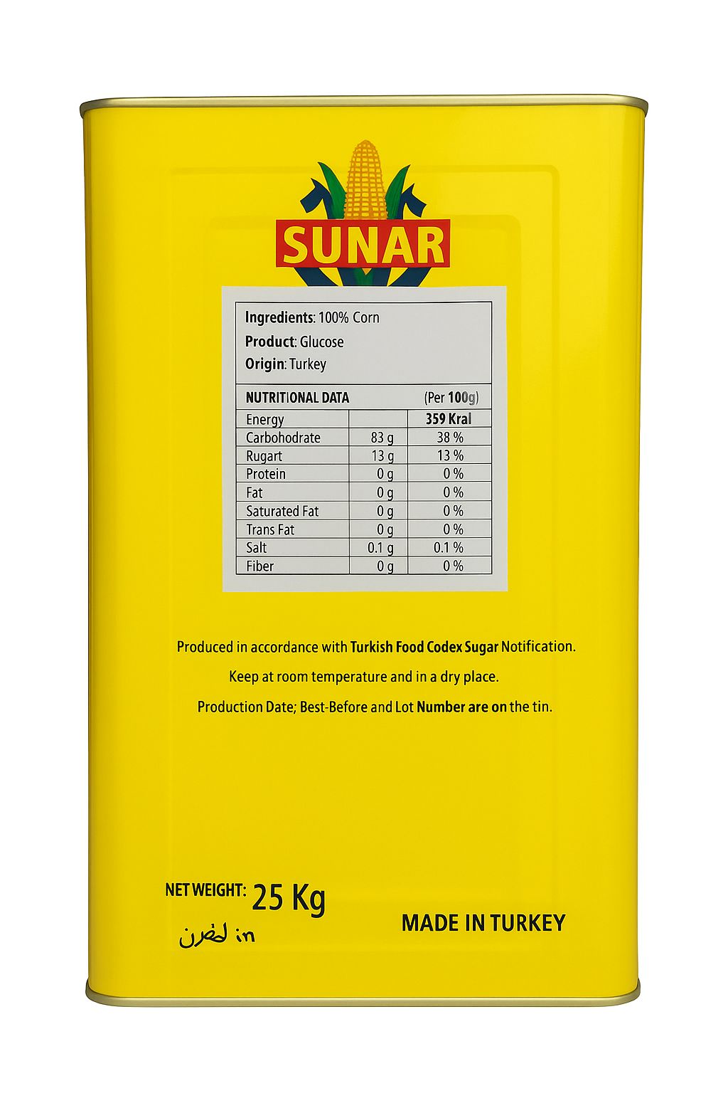 Sunar Liquid Glucose tin 25kg