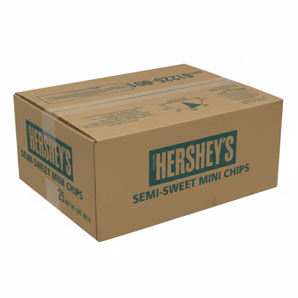 Hershey's Semi-Sweet Chocolate baking Chips 25 LBS Box