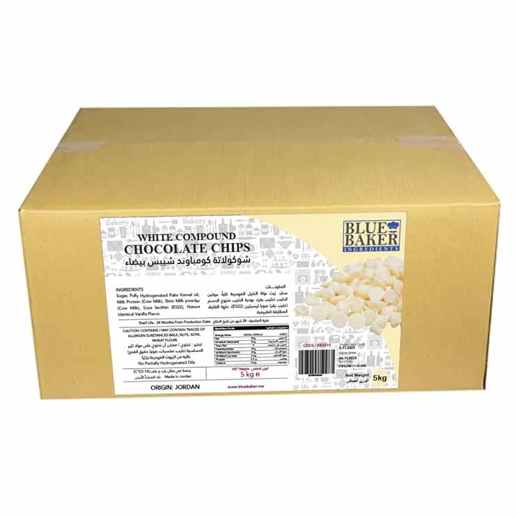 blue baker white compound chocolate chips 5kg