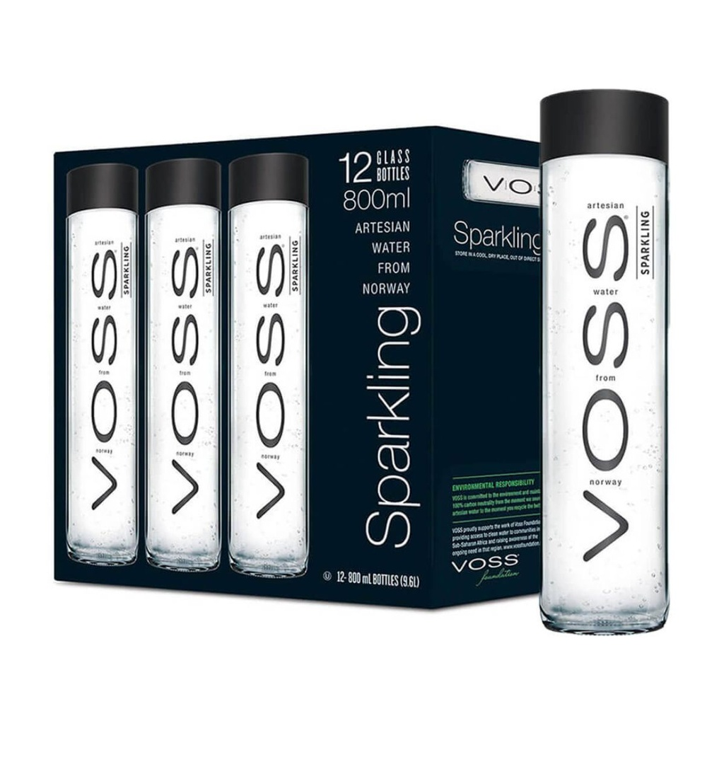 VOSS Sparkling Water, Norway 800ml x 12pcs carton