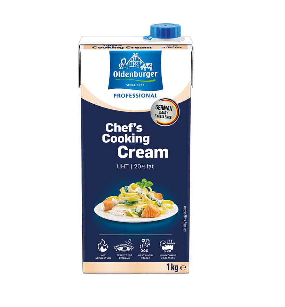 Oldenburger Chef's Cooking Cream 20% Fat 1L x 12pcs carton