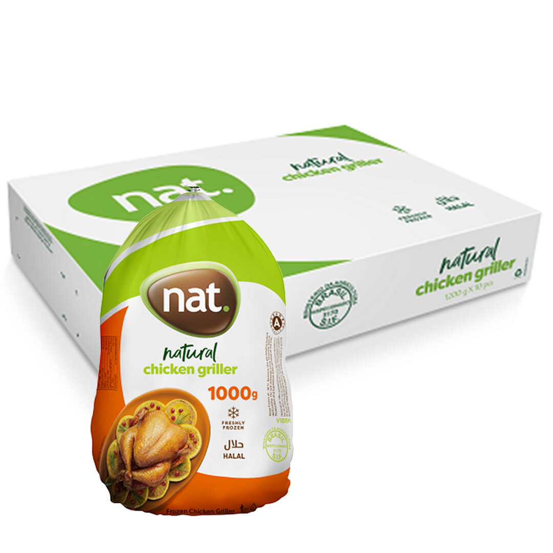 Nat Frozen Whole Chicken Griller 1000gm x 10pcs Box