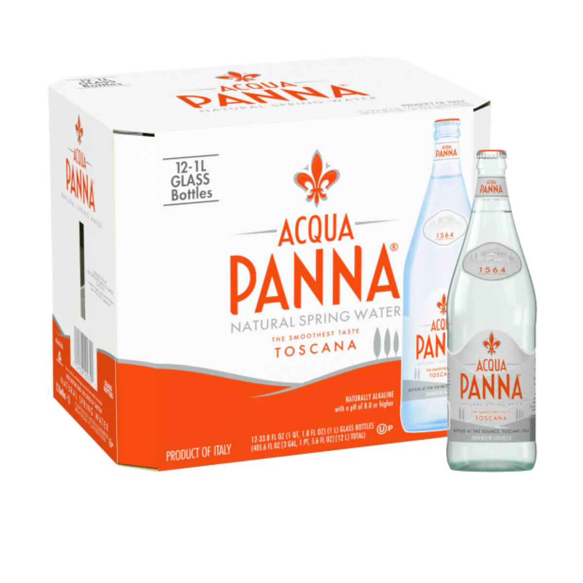 Acqua Panna Natural Still Water, Glass Bottle 1L x 12pcs