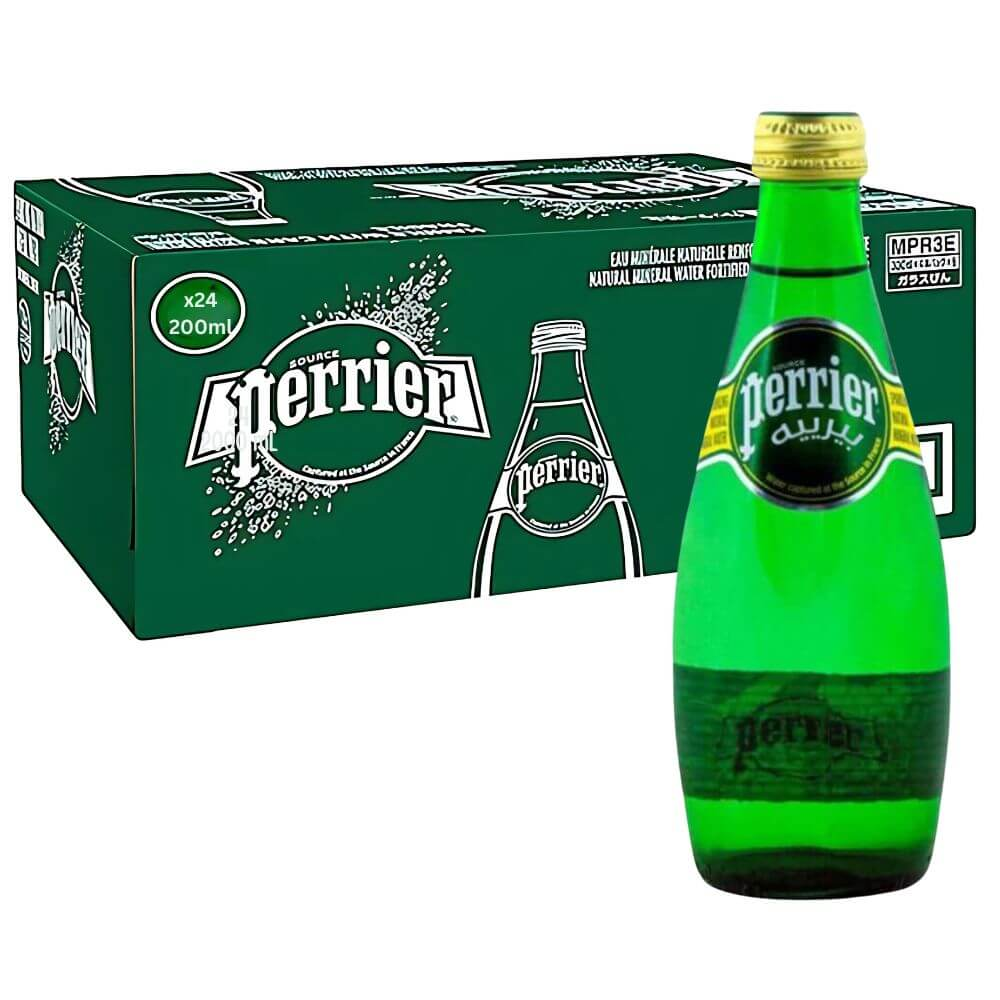 Perrier Glass Bottle Natural Sparkling Water 200ml x 24pcs carton