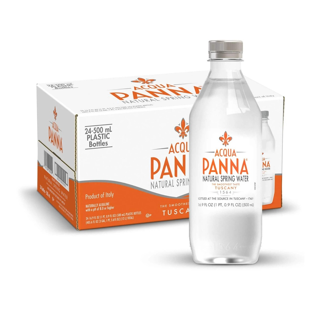 Acqua Panna Natural Still Water EQM, Plastic bottle 500ml x 24 pcs