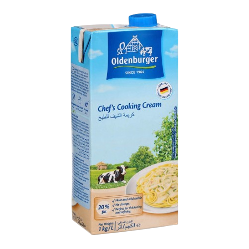 Oldenburger Uht Cooking Cream 20%Fat 1L x 12pcs carton