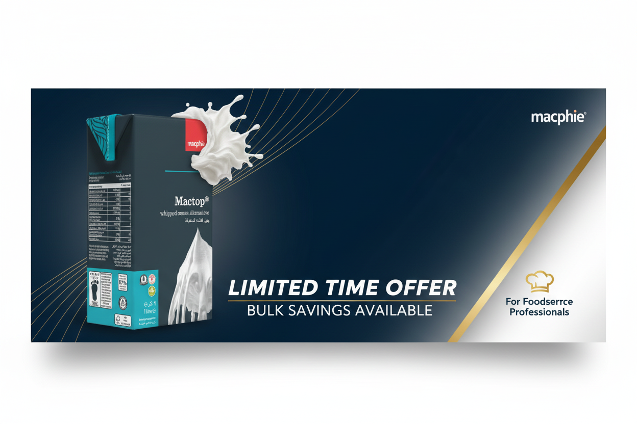 Mactop Whipping Cream Promotion Banner - Alternative Design