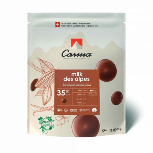 Carma Milk Des Alpes 35% chocolate coins Switzerland 5kg