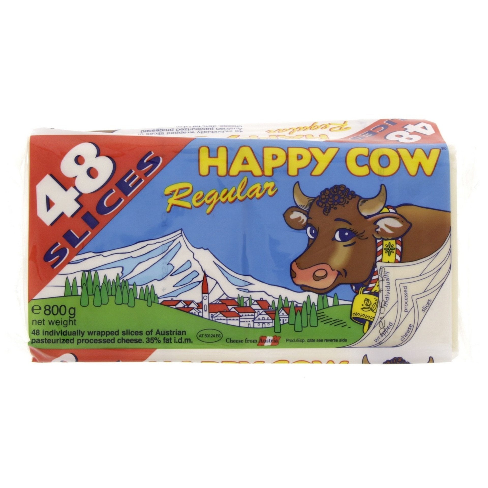 Happy Cow Regular Processed Cheese 48 slices 800gm x 6pcs carton
