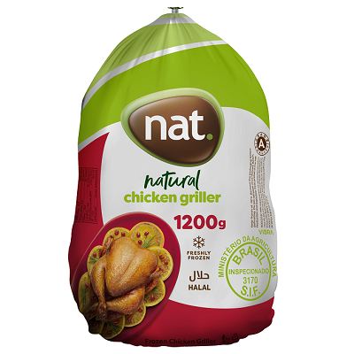 Nat Frozen Whole Chicken Griller 1200gm x 10pcs Box