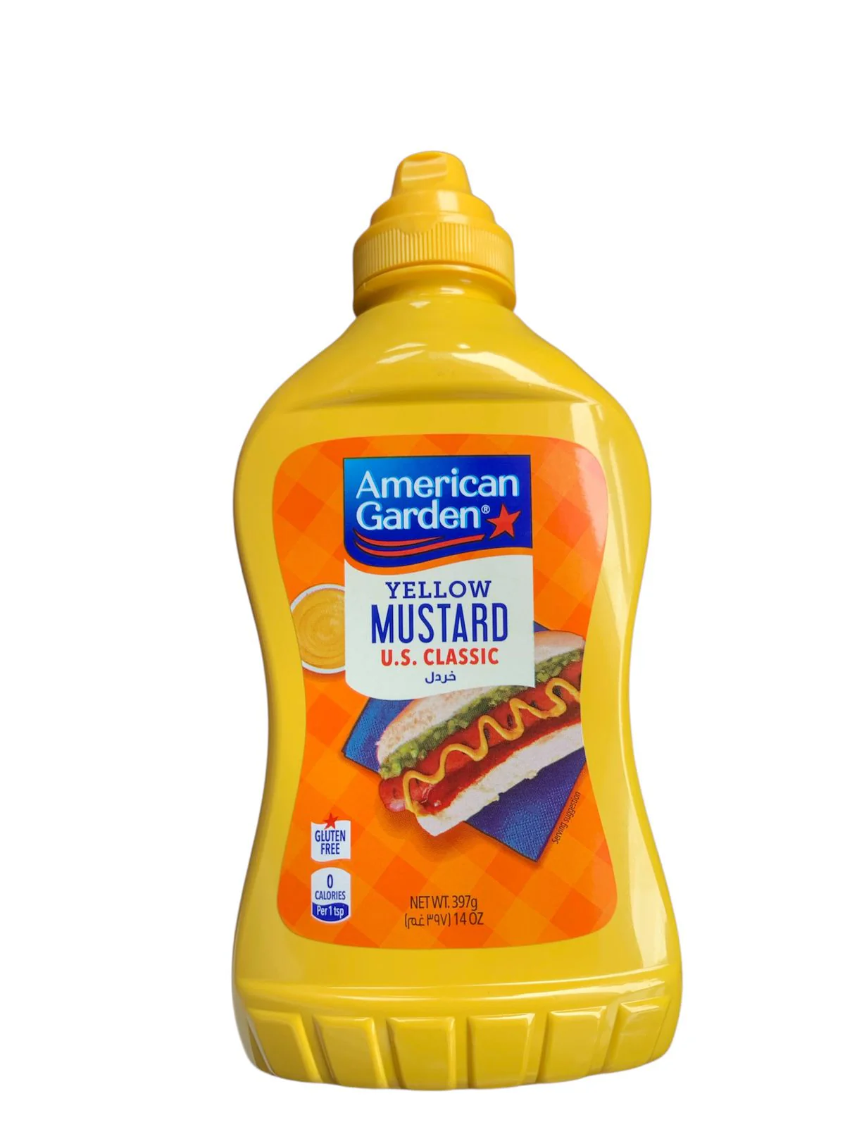 American Garden U.S. Mustard Original, Gluten-Free, Vegan,397gm x 12pcs